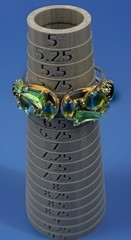 Vintage Gold Tone Bracelet w/ Blue & Green Stones • Bold Statement Jewelry
