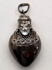 Vintage Sterling Silver Heart Keepsake Pendant 4.5 cm