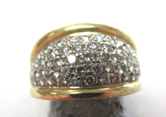 1.50 ctw Diamond Pave Ring in 18k Gold size 7 VS1-2 G Diamonds Make Offer