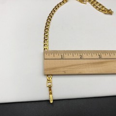 Avon Curb Chain Necklace 19″ Classic 1/4″ Wide Gold Tone Unisex Statement Collar