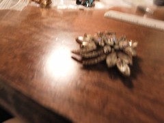Vintage Signed Eisenberg Ice Brooch Clear Rhinestones Starburst Shape Stunning