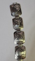 925 Sterling Silver Mexico Taxco beto horse donkey Bracelet -Signed LZ GUAD JAL?
