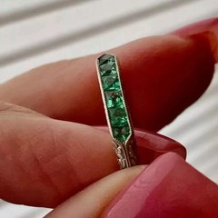 2.05Ct Art Deco Style Lab Created Diamond Anniversary 14K White Gold Finish Ring