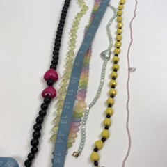 Vintage Necklace lot Heart Love Retro Rockabilly Plastic Wood Lucite kidcore