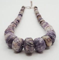 VTG 925 DTR Mine Finds Jay King Necklace 21in Dream Chevron Amethyst Rondelles