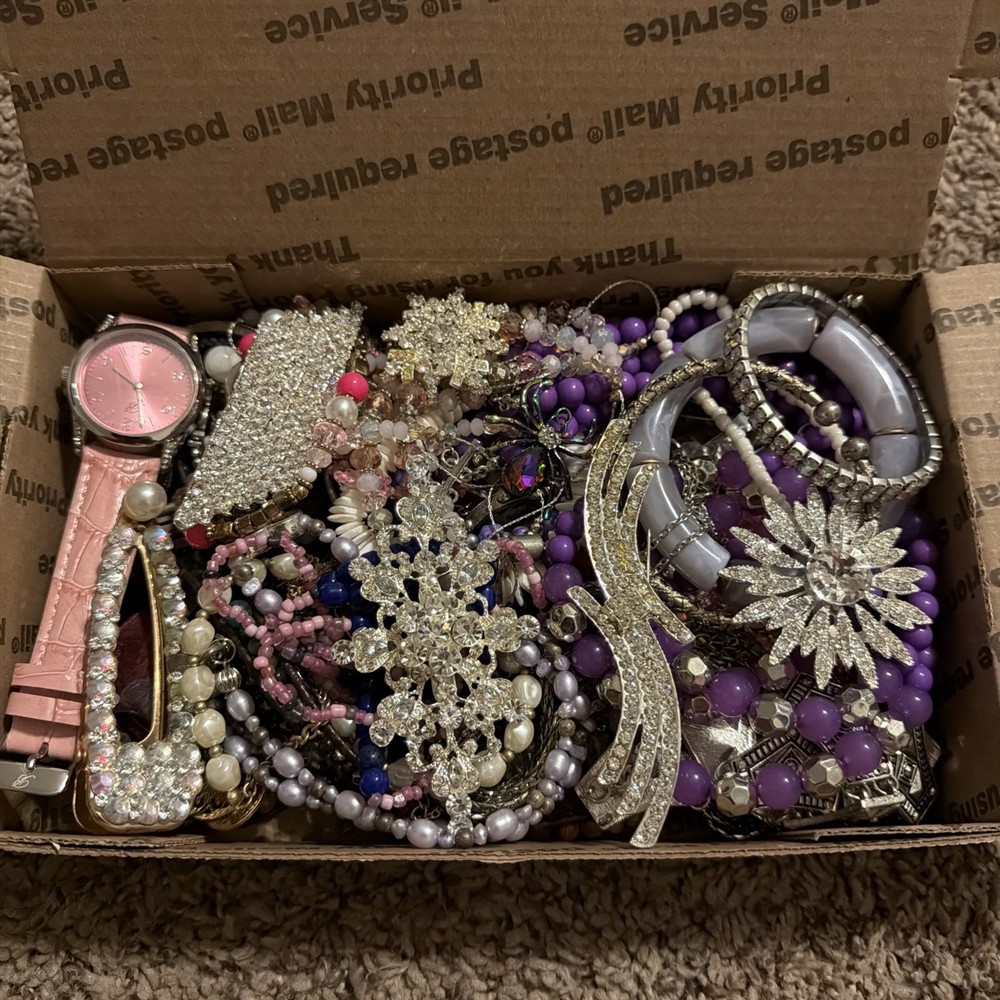 Vintage to Now Jewelry Lot, All Wearable Untested. No Broken. Box A8