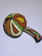 Vintage Eisenberg Artist Series Enamel Mushroom Brooch Pin Signed