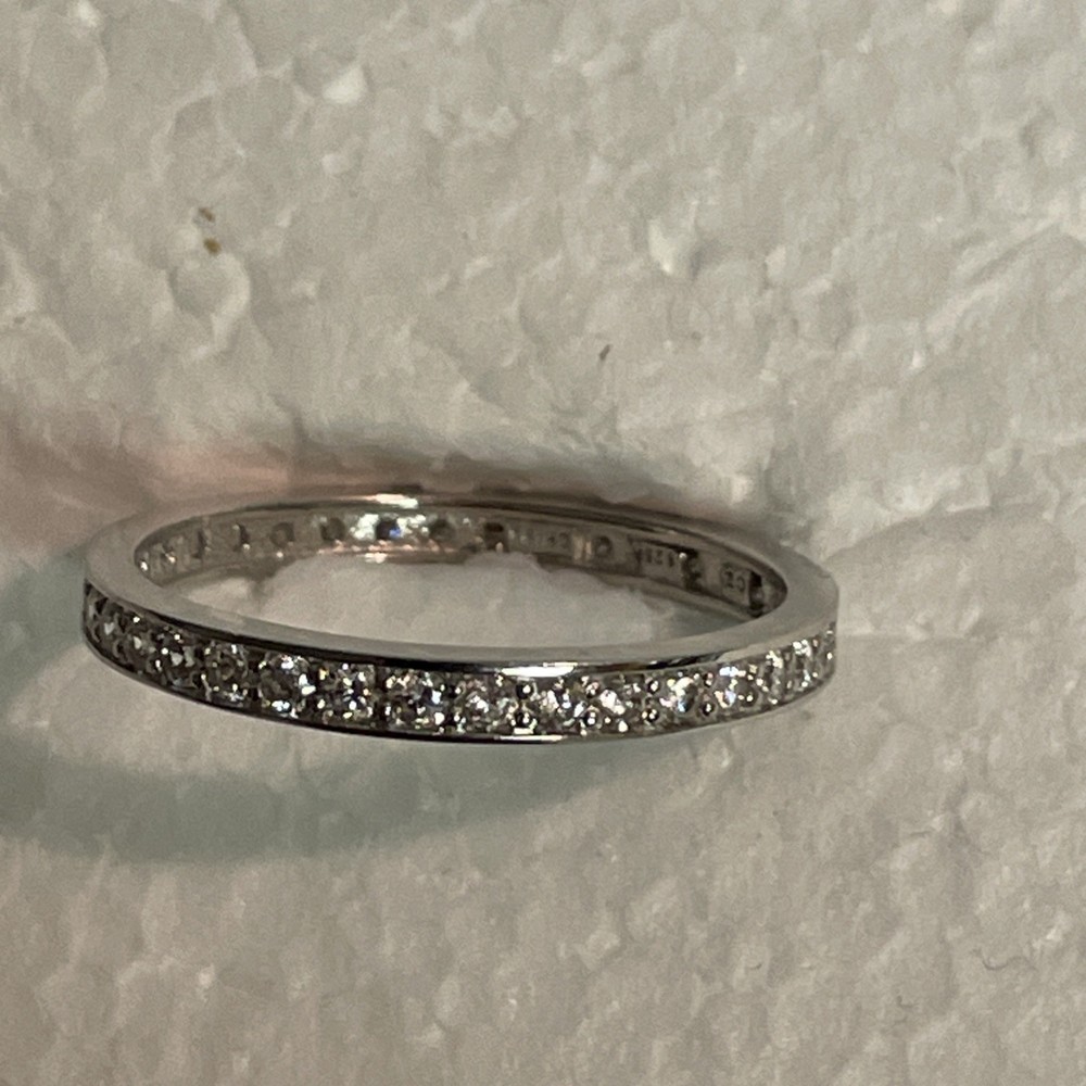 925 Sterling Silver Cz Eternity Band size 11.25