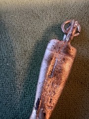 Vintage 1.25″ Stamped H G Sterling Silver Fist Thumb Pendant 6g