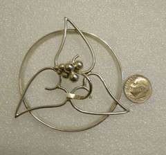 Rare Vintage 925/1000 Sterling Silver Dragsted Denmark Giant 2¾” Pendant 20.5g.