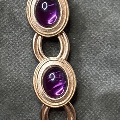 Monet for YSL Vintage Cabochon Necklace Purple Chunky Signed 1980s 16-18” Rare!!