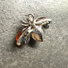 Unique cognac Whole Stone natural Amber Brooch Pendant 8.79g