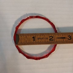 Lot of 4 Red and White Glass Bangle Bracelets Vintage 1960s India