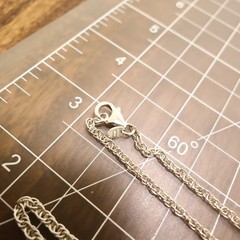 Bronzo Italia necklace rope chain 36-in Milor Italy silvertone lobster clasp