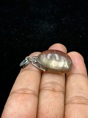 Handmade Sterling Silver Natural Rutilated Quartz Stone Vintage Pendant