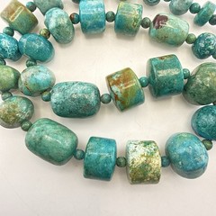 Jay King Necklace Turquoise Blue Carved Graduated Chunky Sterling Silver 925