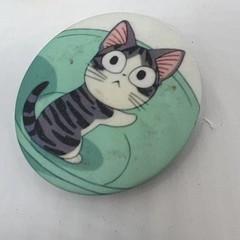 CAT PINBACK BUTTON 2.3”
