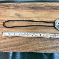 Vintage Navajo Henry Baca Turquoise Bear Claw Bolo Tie Sterling Silver Leather