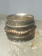 Spinner band ring stackers band sterling silver women girls