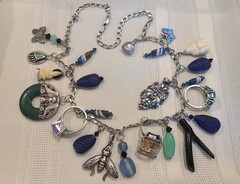Vintage Sterling Silver Talisman Charm Necklace, Green Man, Buddhas, Rings &MORE