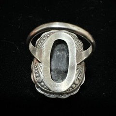 Uncas Vintage Sterling Silver Onyx 12x18mm Ring Size 6.5