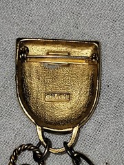 Medal Military Style Anchor and Pulley M JENT Vintage Gold Pin Brooch V-0139