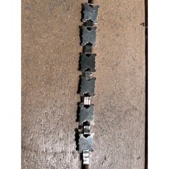 VTG 1930’s Mexican SS Purple Amethyst Orbit Panel Cabochon Link Bracelet 7.5″