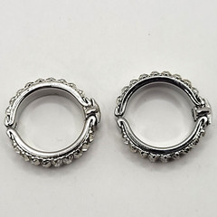 Clear Baguette Sparkly Rhinestone Hinged Clip On Small Hoop Vintage Earrings
