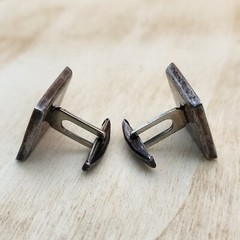Sterling Silver Mexican Cufflinks Signed On Back Vintage 925 Mexico VTG Nice!