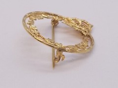 ’30s Antique Butterfly BELAIS Art Deco 10K Gold Filigree Brooch Pin 1.3 grams
