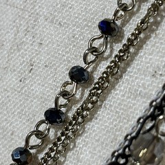 Art Deco 6-Strand Lariat Smoky Quartz Faceted Crystal Necklace w/AB; Dramatic!