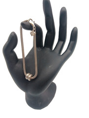 Michael Anthony MA Sterling Silver 925 Italy Snake Chain Charm Bracelet 6.50″