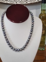 Vintage 14k White Gold Peacock Pearl & Sterling Silver Pearl Necklaces See Video