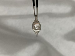 REDUCED Antique Art Deco 18K White Gold Filigree Diamond Ring Size 6. 1.6 gr