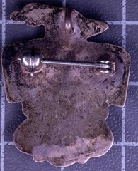 Vintage Southwestern Thunderbird Inlay Brooch Pin 2.5cm Multi