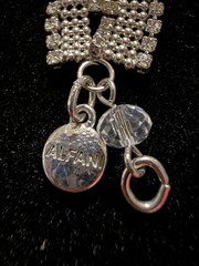 Alfani Designer Rhinestone Mesh Twist Chain Bracelet Silvertone