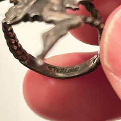Vtg Sterling Silver Art Nouveau Fairy Faerie Sprite Pixie Imp Nymph Size 6 925