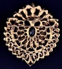 1994 Signed Eisenberg Ice Brooch Multicolor Rhinestones