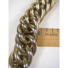 Necklace 19 In Metal Goldtone Chain Statement Festival Heavy Vintage Toggle WEAR