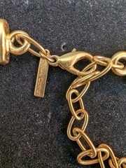 Casual Corner Gold Tone Chunky 3 Strand Rope Chains Choke Necklace Lobster Lock