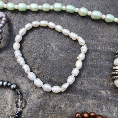 Genuine Cultured Pearl jewelry Lot Real Pearls Semi precious stones