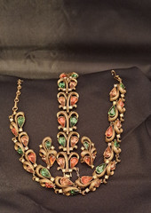 1950’s Adolph Katz Era CORO Scheherazade Jewel Tone 3 Piece Rhinestone Demi Set