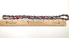 Vintage Murano Knotted Millefiori Venetian Glass Bead Necklace Barrel Clasp
