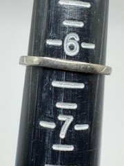 STERLING SILVER 925 RING SIZE 6.25 ROUND CENTER W/ BAGUETTE ACCENTS CLEAR STONES