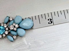 Vintage Ice Blue Sparkling Earrings Rhinestones- No Stones Missings-Drop 2.25 In