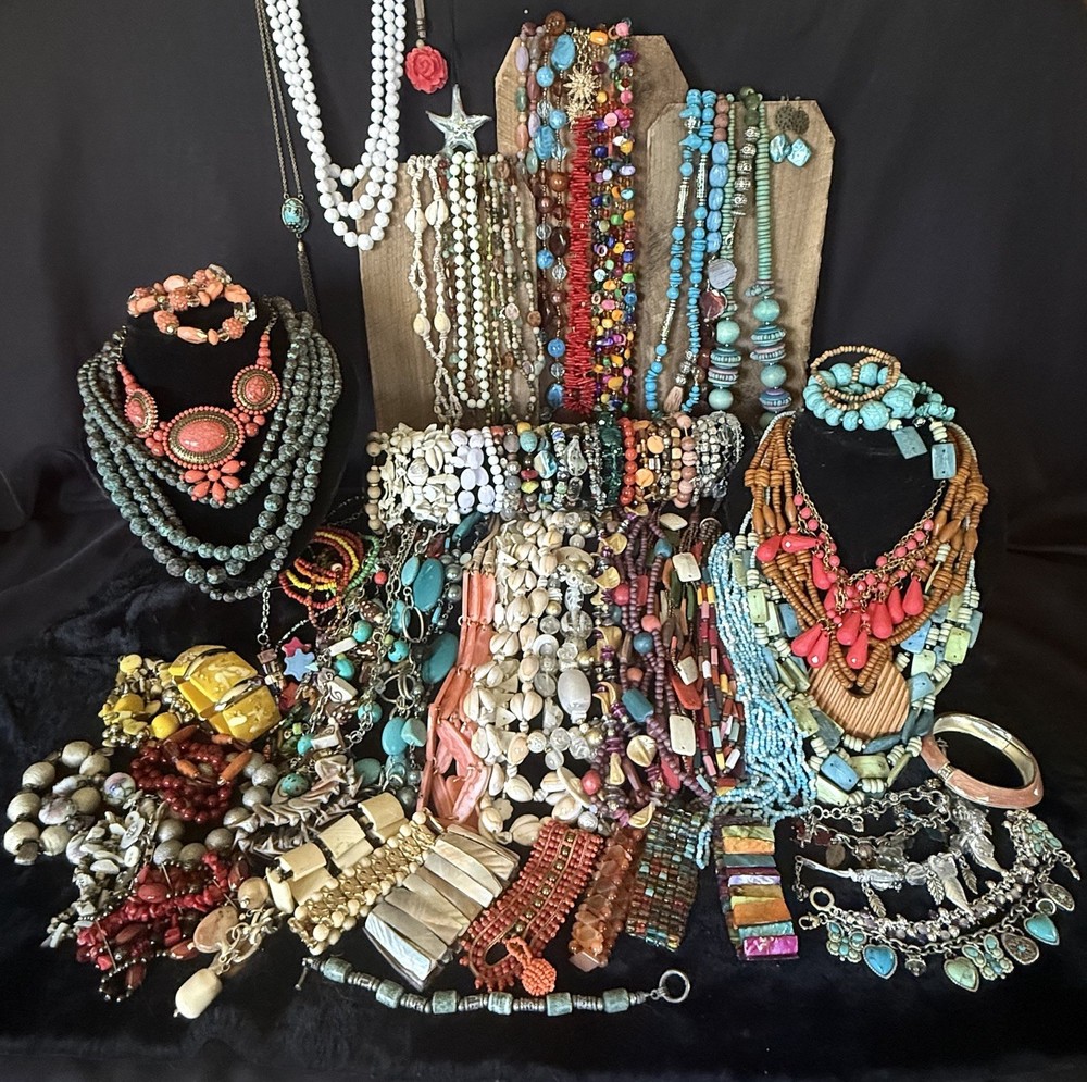 85+ Wearable Jewelry Vintage to Now Estate Costume Mix Craft Redesign 8lbs Lot