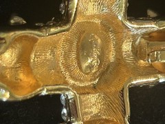 VTG Jackie Collins Maltese Cross Panther Brooch Signed