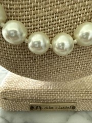 VTG 16″ Ivory Faux Pearl Necklace Silver Tone Fishhook Clasp