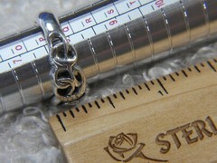 Open Scroll work vine estate 0.925 Sterling Silver band Ring size 7.75