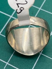 Vintage Sterling Silver Malachite Ring Size 8.5